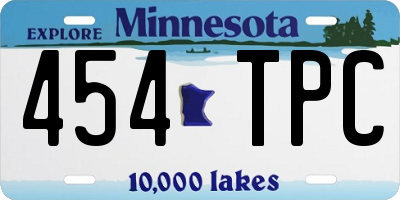 MN license plate 454TPC