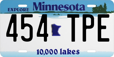 MN license plate 454TPE