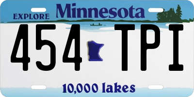 MN license plate 454TPI
