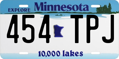 MN license plate 454TPJ