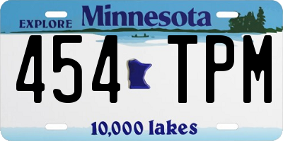MN license plate 454TPM