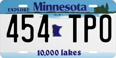 MN license plate 454TPO