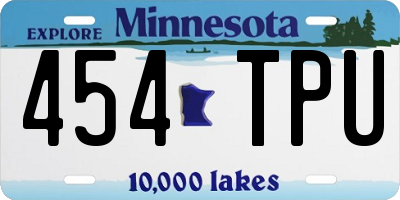 MN license plate 454TPU