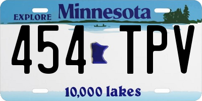 MN license plate 454TPV