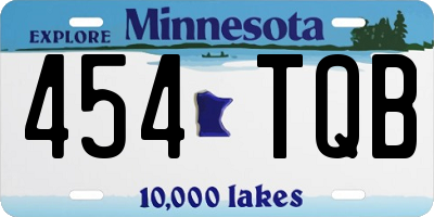 MN license plate 454TQB
