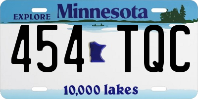 MN license plate 454TQC