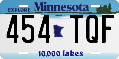 MN license plate 454TQF