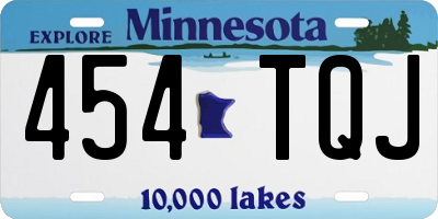 MN license plate 454TQJ