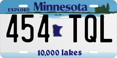 MN license plate 454TQL