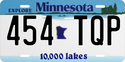 MN license plate 454TQP