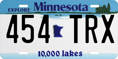 MN license plate 454TRX