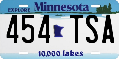 MN license plate 454TSA