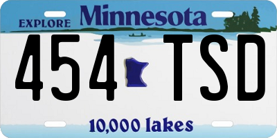 MN license plate 454TSD