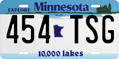 MN license plate 454TSG