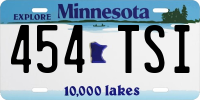 MN license plate 454TSI