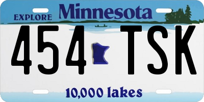 MN license plate 454TSK