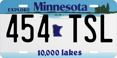 MN license plate 454TSL