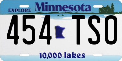 MN license plate 454TSO