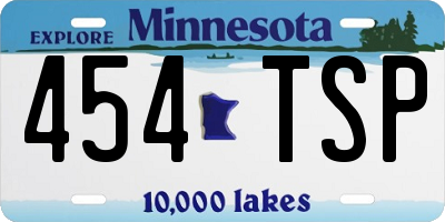 MN license plate 454TSP
