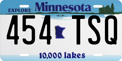 MN license plate 454TSQ