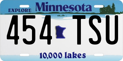 MN license plate 454TSU