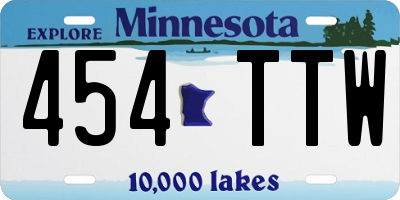 MN license plate 454TTW