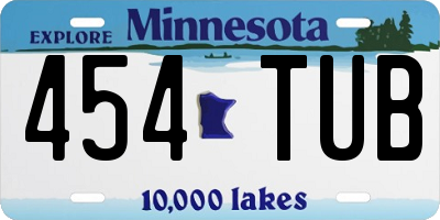MN license plate 454TUB