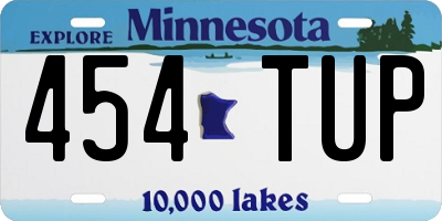MN license plate 454TUP