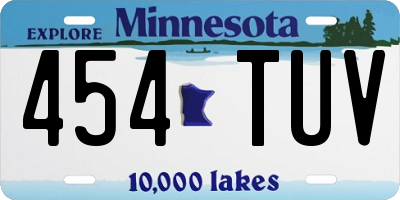 MN license plate 454TUV