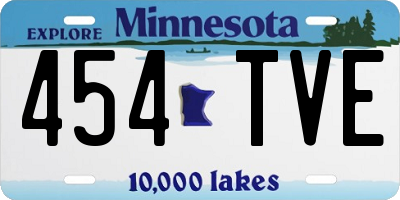 MN license plate 454TVE