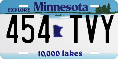 MN license plate 454TVY
