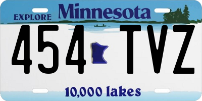 MN license plate 454TVZ