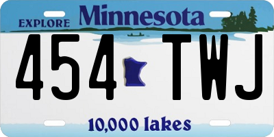 MN license plate 454TWJ