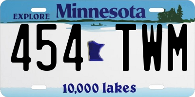MN license plate 454TWM