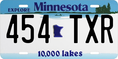MN license plate 454TXR