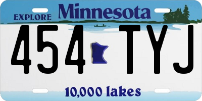 MN license plate 454TYJ