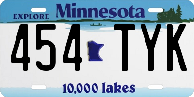 MN license plate 454TYK