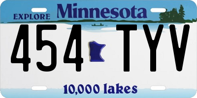 MN license plate 454TYV