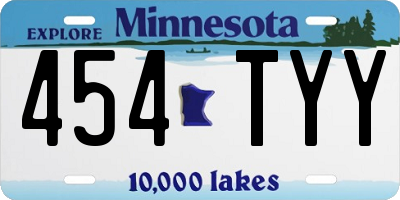 MN license plate 454TYY