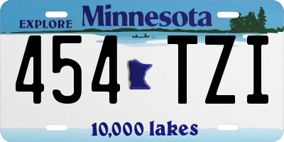 MN license plate 454TZI