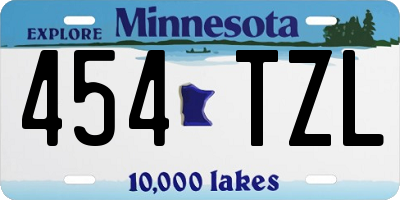 MN license plate 454TZL