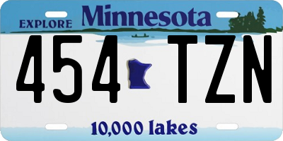 MN license plate 454TZN
