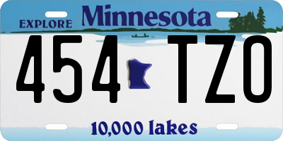 MN license plate 454TZO