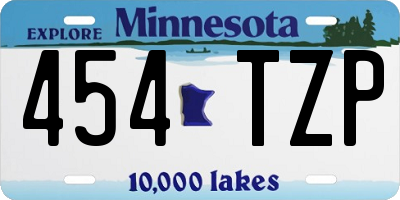 MN license plate 454TZP