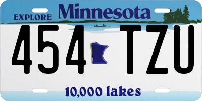 MN license plate 454TZU