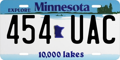 MN license plate 454UAC