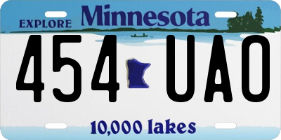 MN license plate 454UAO