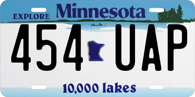 MN license plate 454UAP