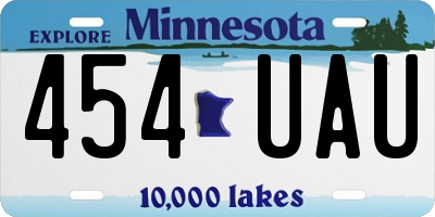 MN license plate 454UAU