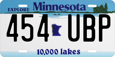 MN license plate 454UBP